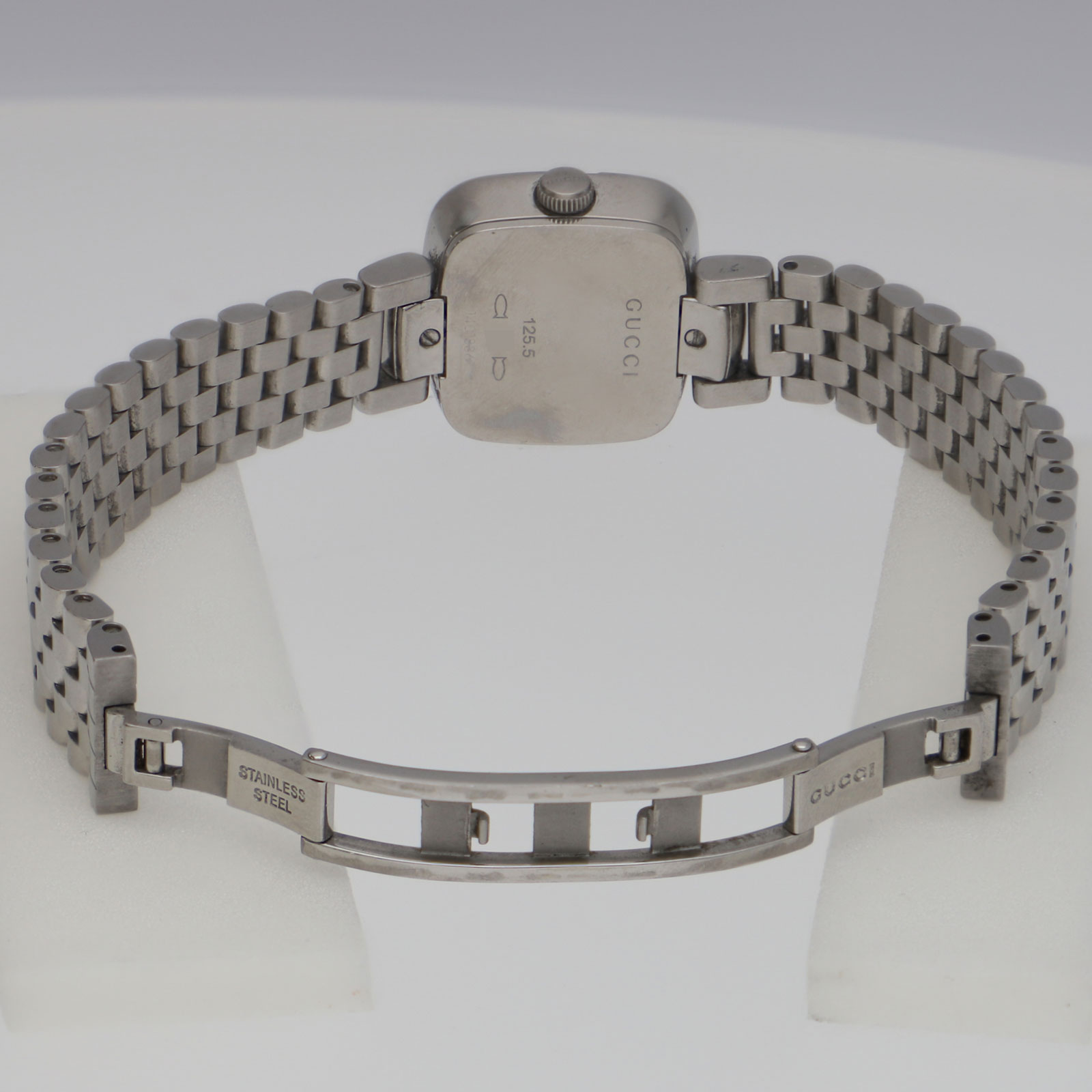 雪の豪奢 Watches GUCCI 125.5 box Genuine Quartz Steel Stainless 時計