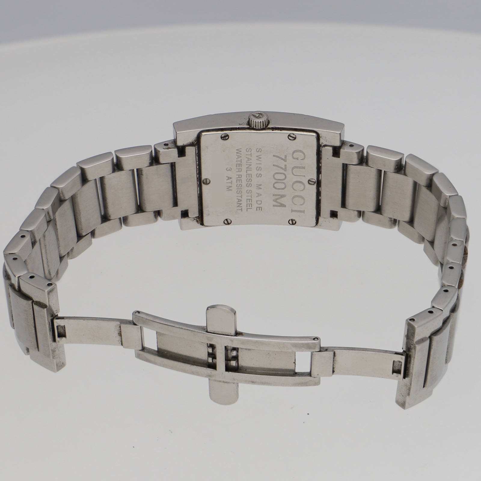 GUCCI 7700M Square Silver Dial Quartz Stainless Steel  display picture 1
