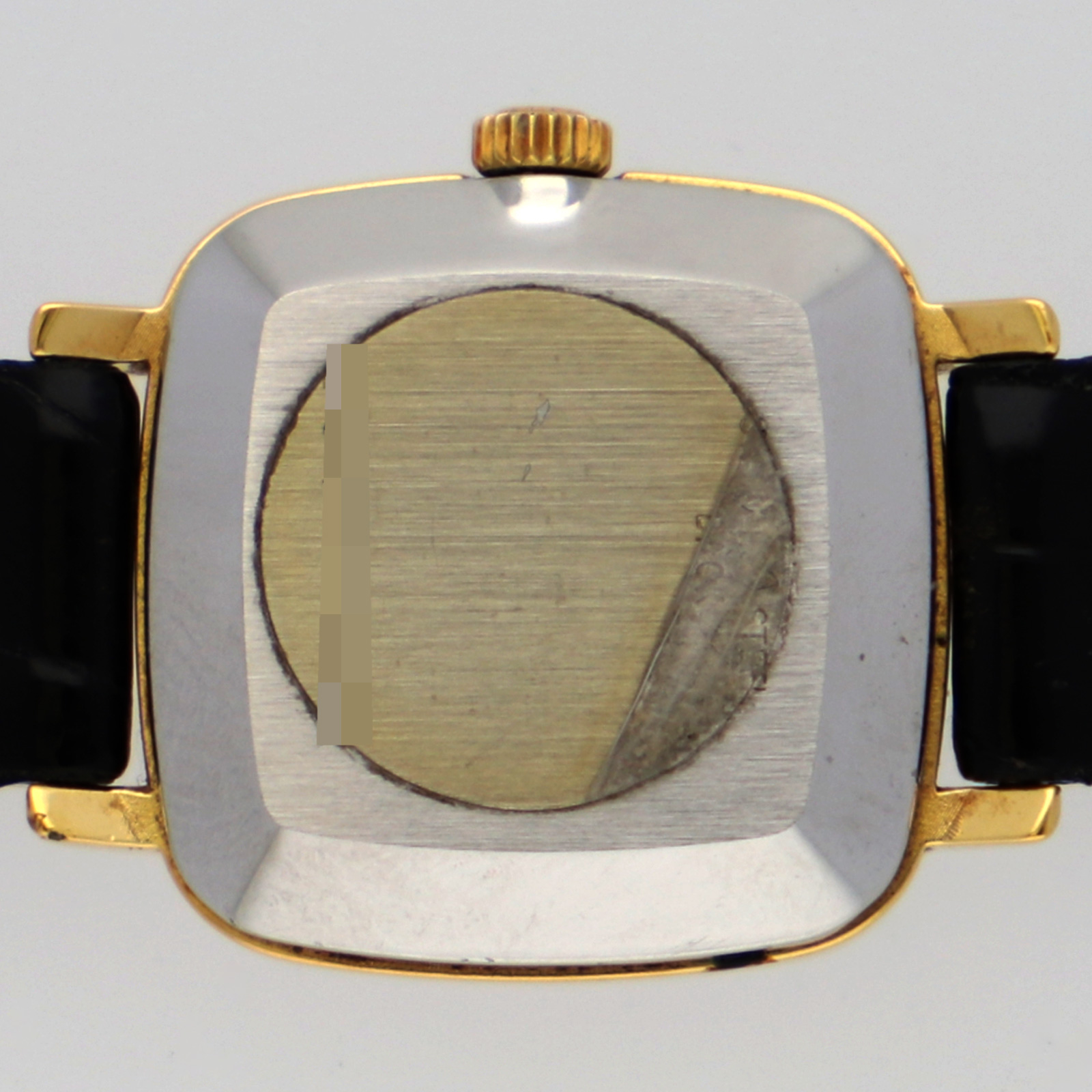 LONGINES Square 2 needles gold Dial Manual Gold Plated Leather