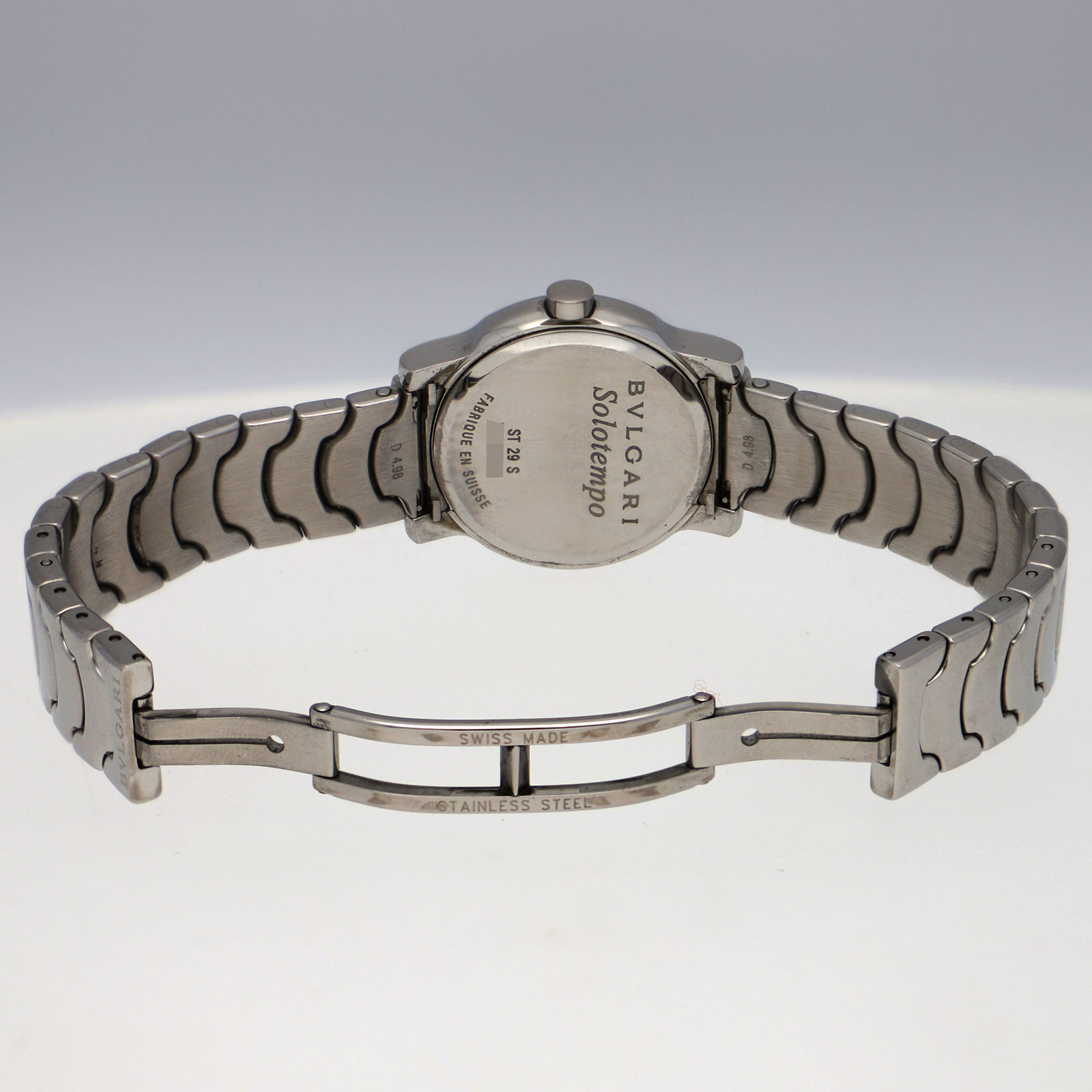 BVLGARI ST29S Solo tempo WATCH white SS QZ | eBay display picture 2