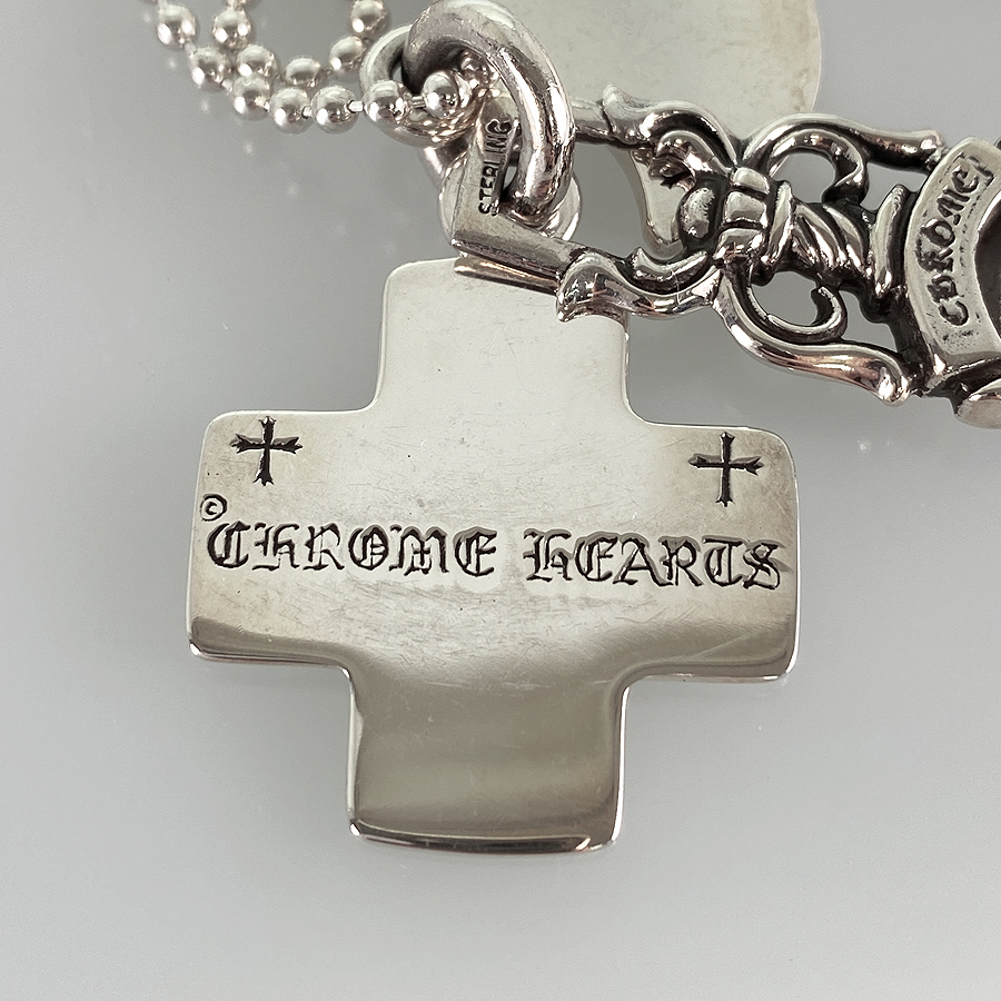 CHROME HEARTS Three Trinkets Pendant Silver Necklace | eBay