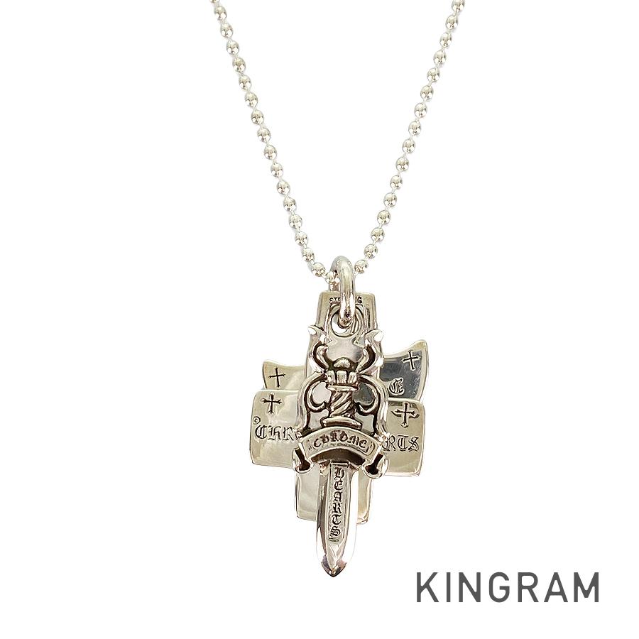 CHROME HEARTS Three Trinkets Pendant Silver Necklace | eBay CHROME HEARTS Three Trinkets Pendant Silver Necklace | eBay