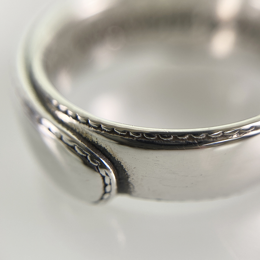 CHROME HEARTS Belted Oval Silver Ring | eBay