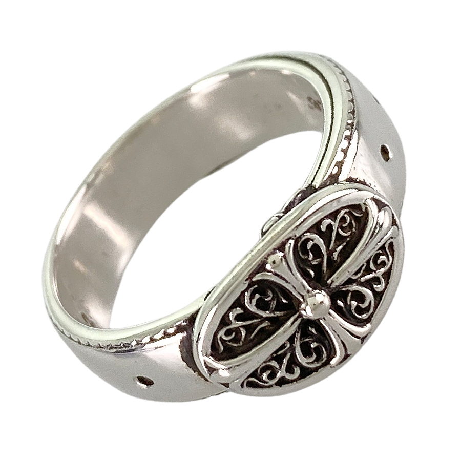 CHROME HEARTS Belted Oval Silver US#7 EU#54 Ring | eBay