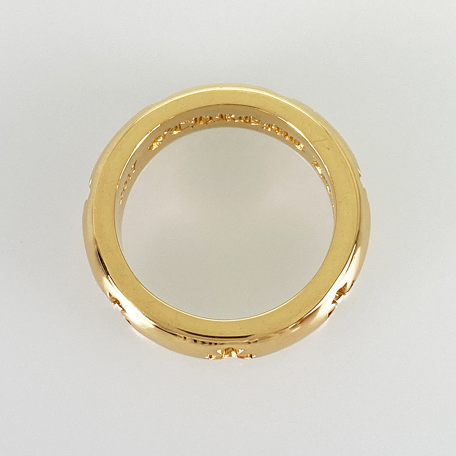 CHROME HEARTS Negative CH Cross Band Ring 22K Yellow gold Ring | eBay