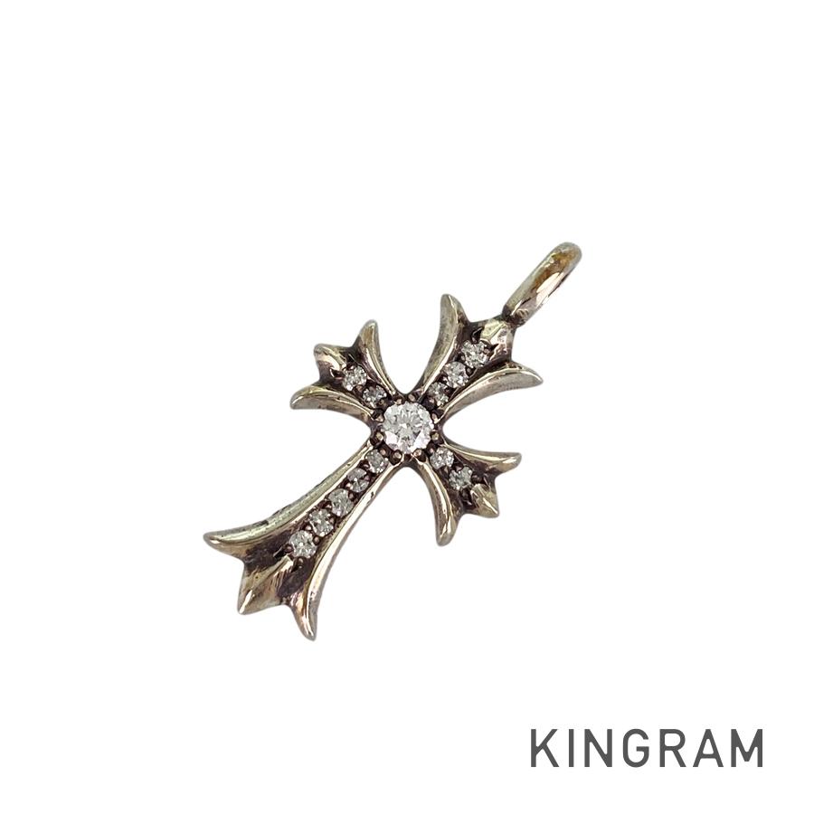 CHROME HEARTS Tiny CH Plus Charm Silver diamond Pendant top | eBay