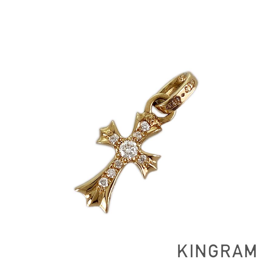 CHROME HEARTS Baby Fat Charm 22K Yellow gold diamond Pendant top