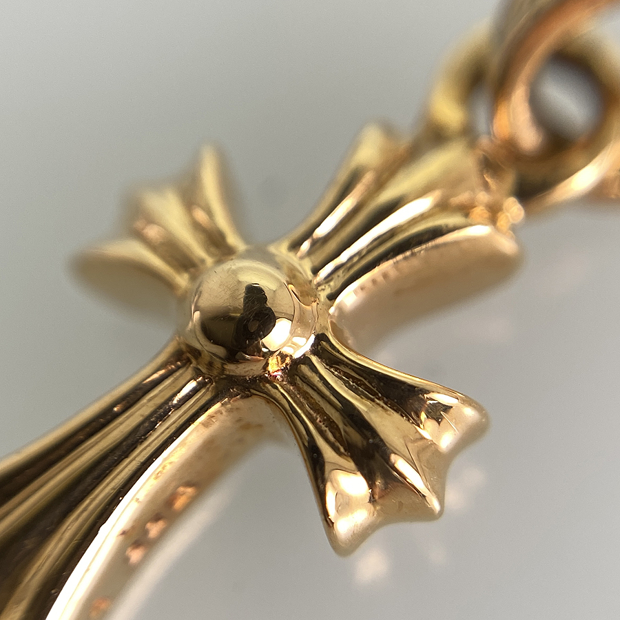 CHROME HEARTS Baby Fat Charm 22K Yellow gold diamond Pendant top