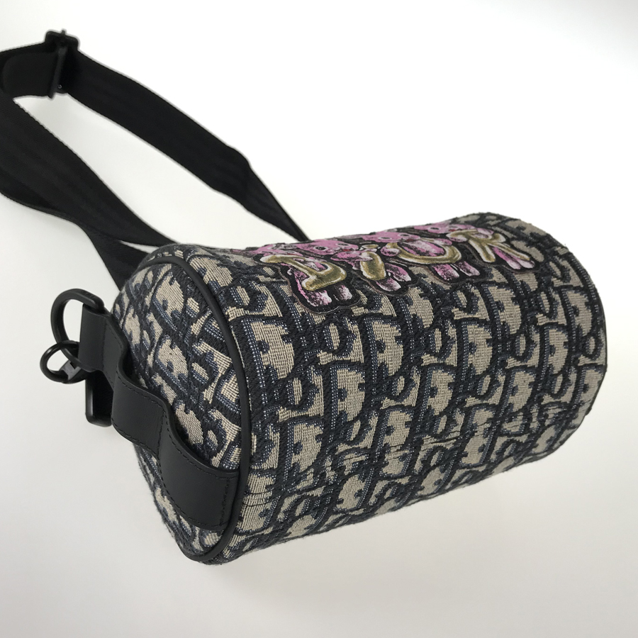 【機能性バツグン♪】DIOR★DIOR OBLIQUE ROLLER ミニバッグ CHRISTIAN DIOR Oblique Mini Roller Messenger Bag Blue