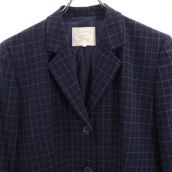 Burberrys 90s Old Sanyo Shokai Wool Check Pattern Skirt suit