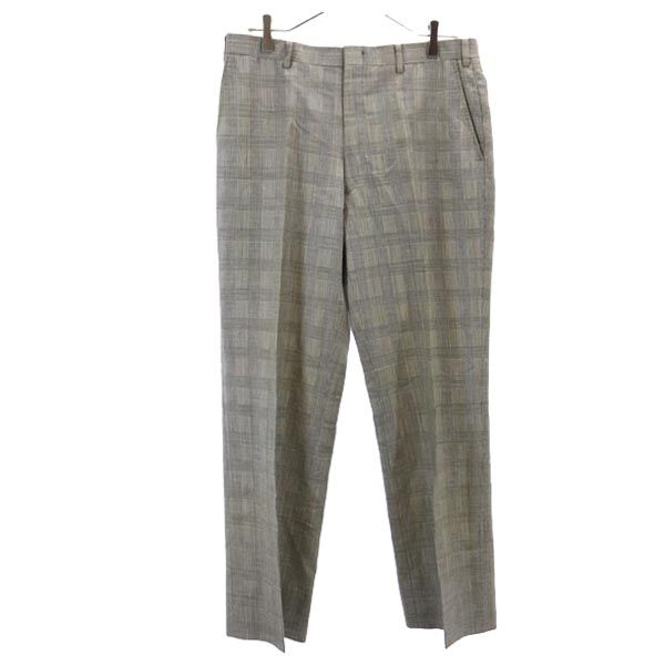 Burberrys 90s Old Linen Blend Wool Check Pattern suit Setup Men's