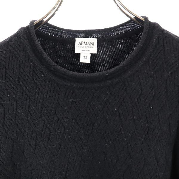 ARMANI COLLEZIONI made in Italy Long sleeve knit 52 black sweater