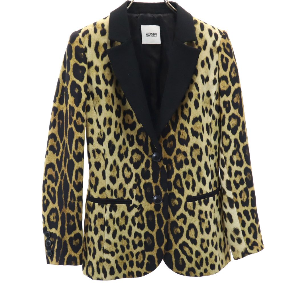 MOSCHINO Cheap and chic Leopard Pattern tailored jacket CHEAP AND