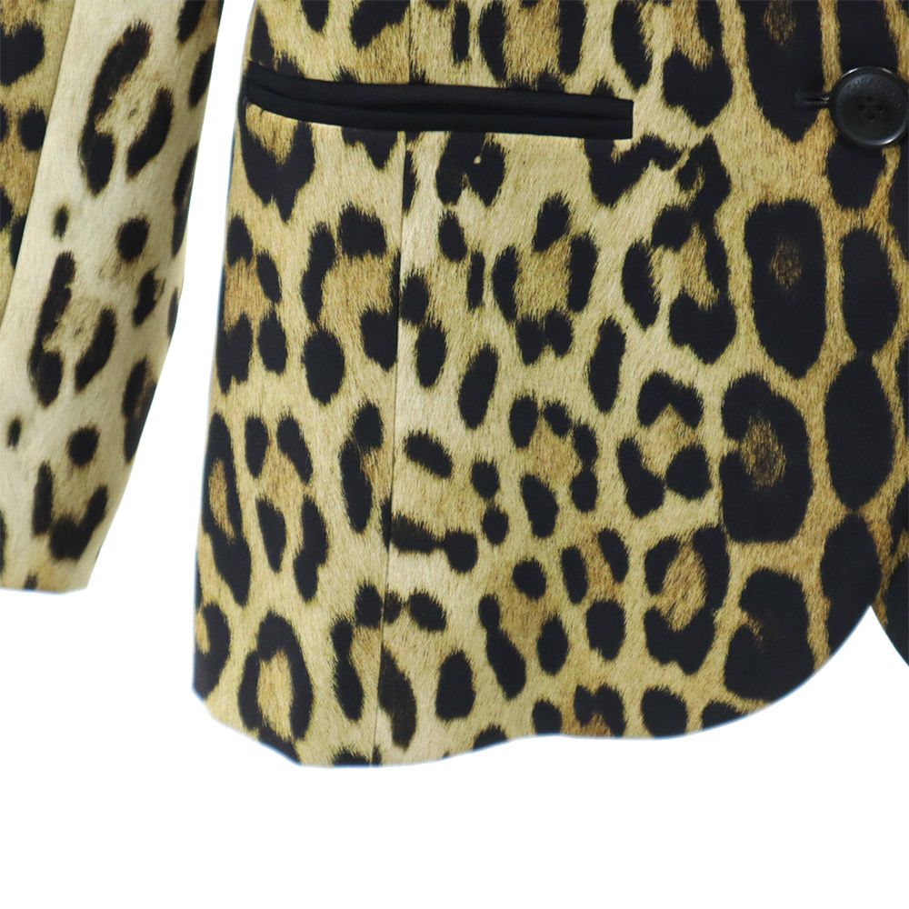 MOSCHINO Cheap and chic Leopard Pattern tailored jacket