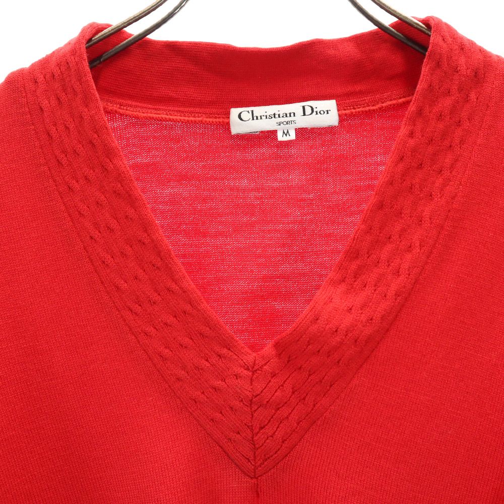 Christian Dior SPORTS 90s Long sleeve Wool V-neck sweater M Old