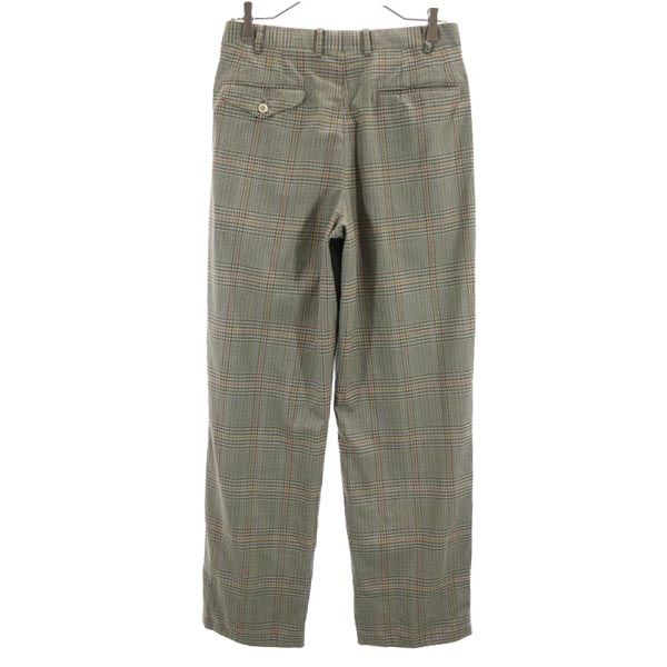 Burberrys 90s Old Wool Check Pattern Slacks pants 76 Khaki Men's Burberrys 90s Old Wool Check Pattern Slacks pants 76 Khaki Men's