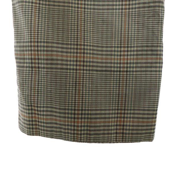 Burberrys 90s Old Wool Check Pattern Slacks pants 76 Khaki Men's