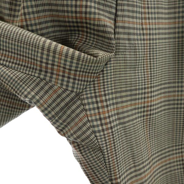 Burberrys 90s Old Wool Check Pattern Slacks pants 76 Khaki Men's