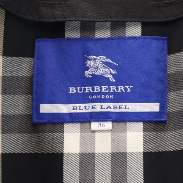 BURBERRY　BLUE LABEL　ポンチョ　フーディー　サイズ38(M) BURBERRY BLUE LABEL Trench Coat With Brushed Liner Navy Size