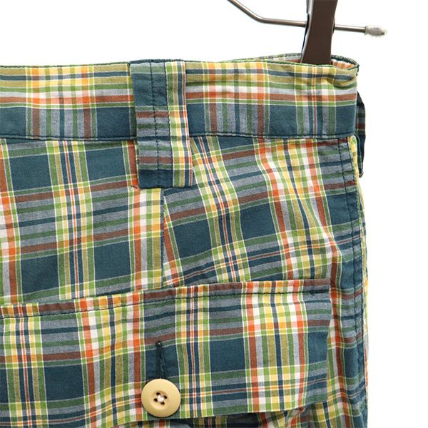 STUSSY 90s Made in USA Check Pattern cargo shorts w30 Green system