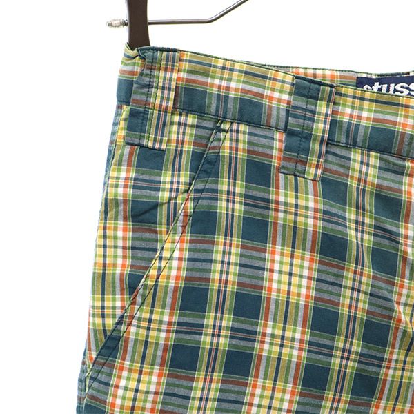 90s old stussy check shorts 30 Stussy × Vintage Vintage 90s Stussy