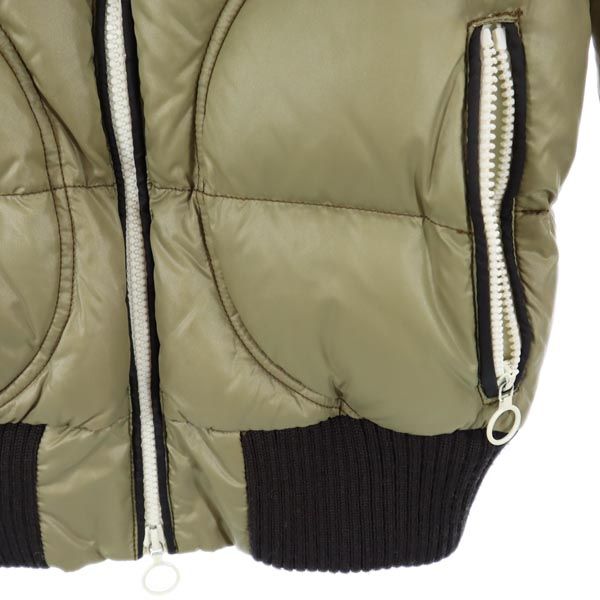 DUVETICA Down jacket 42 Khaki Fleece hood Women | eBay