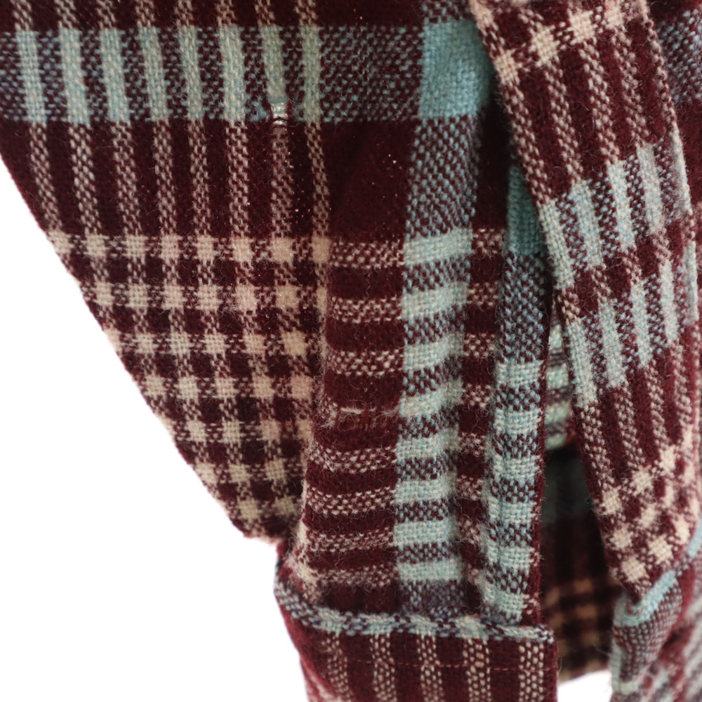 VAN HEUSEN 50s 60s Open collar Vintage box silhouette Check