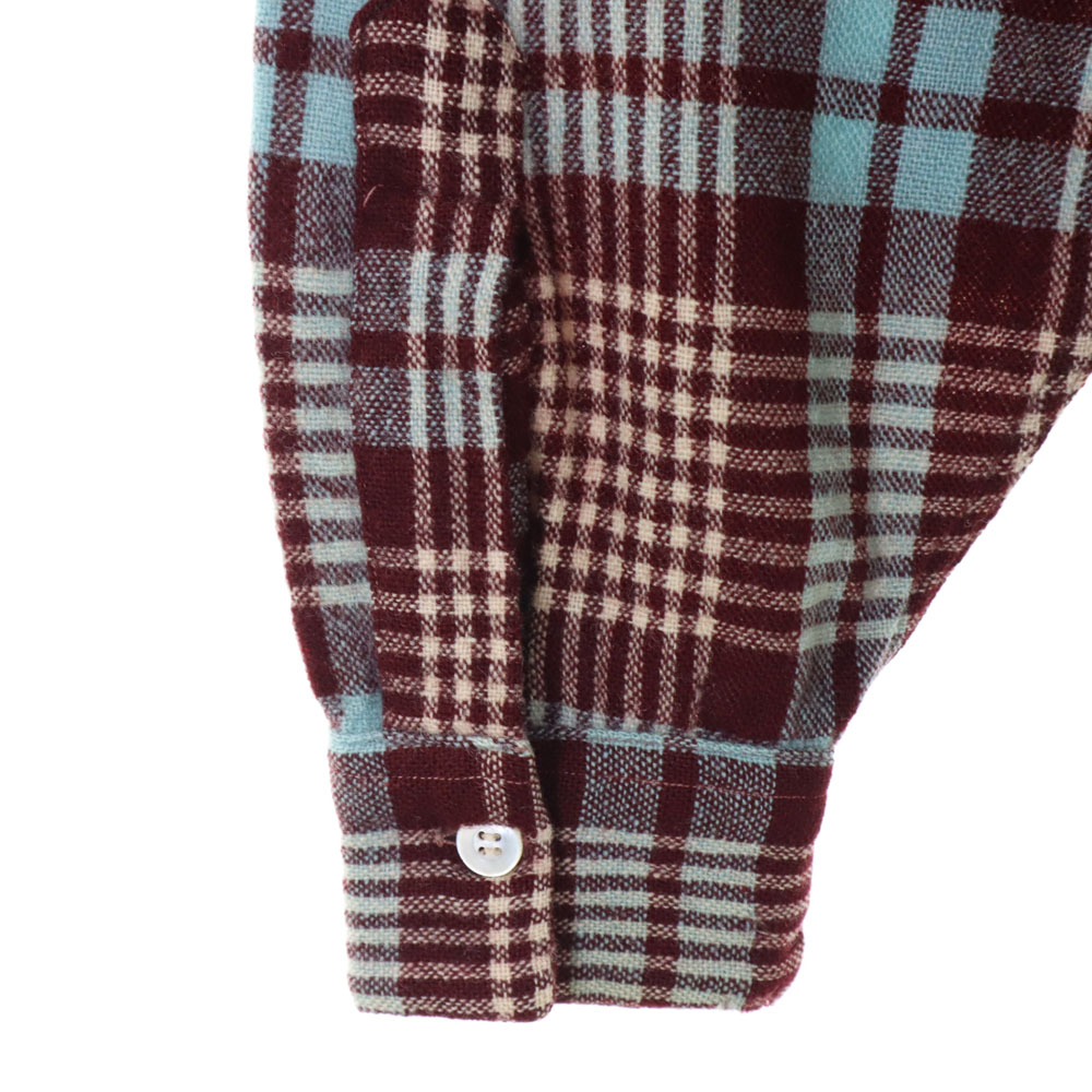 VAN HEUSEN 50s 60s Open collar Vintage box silhouette Check