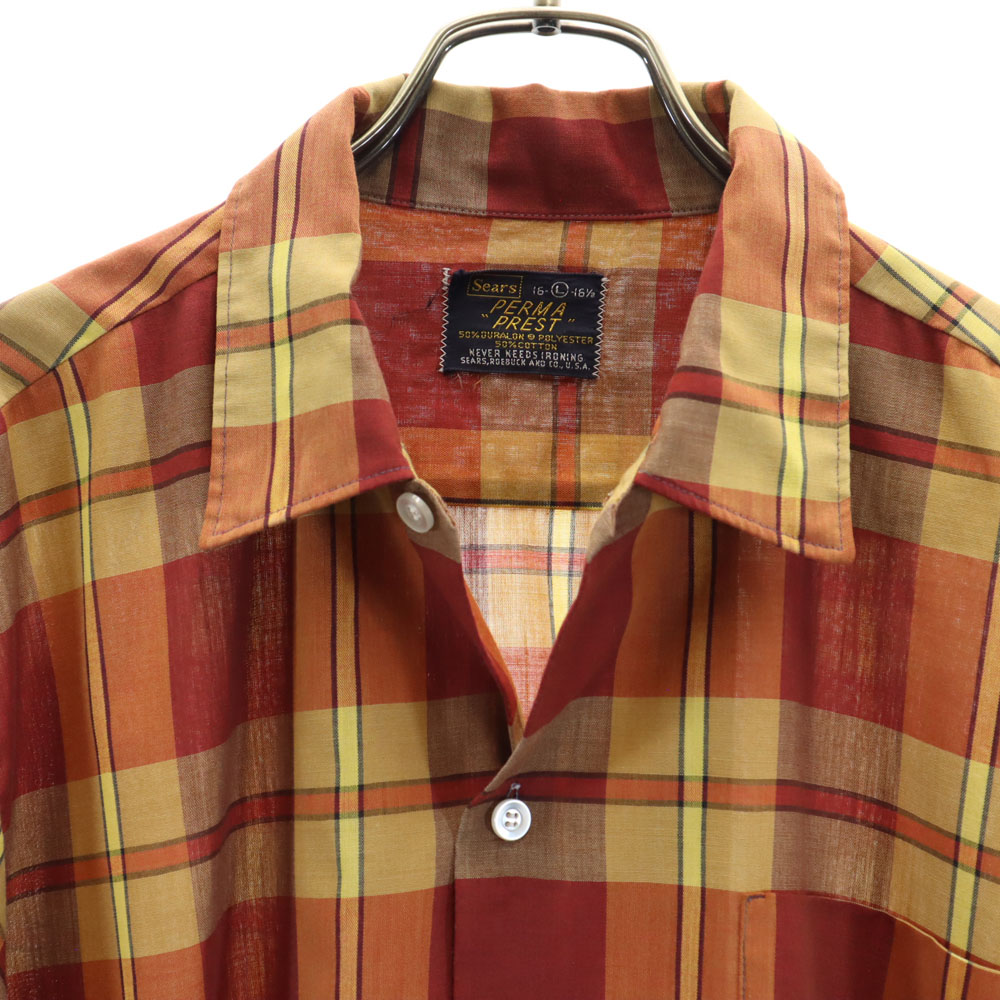 Vintage 60s Mens Plaid/checker Button up Size M/L - Etsy