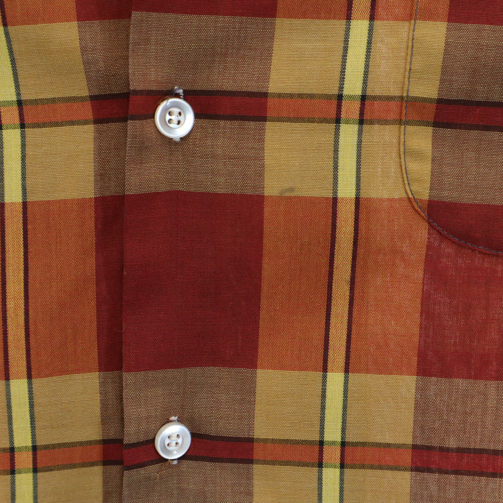 Sears 60s Vintage Box Cut Check Pattern Long sleeve shirt L