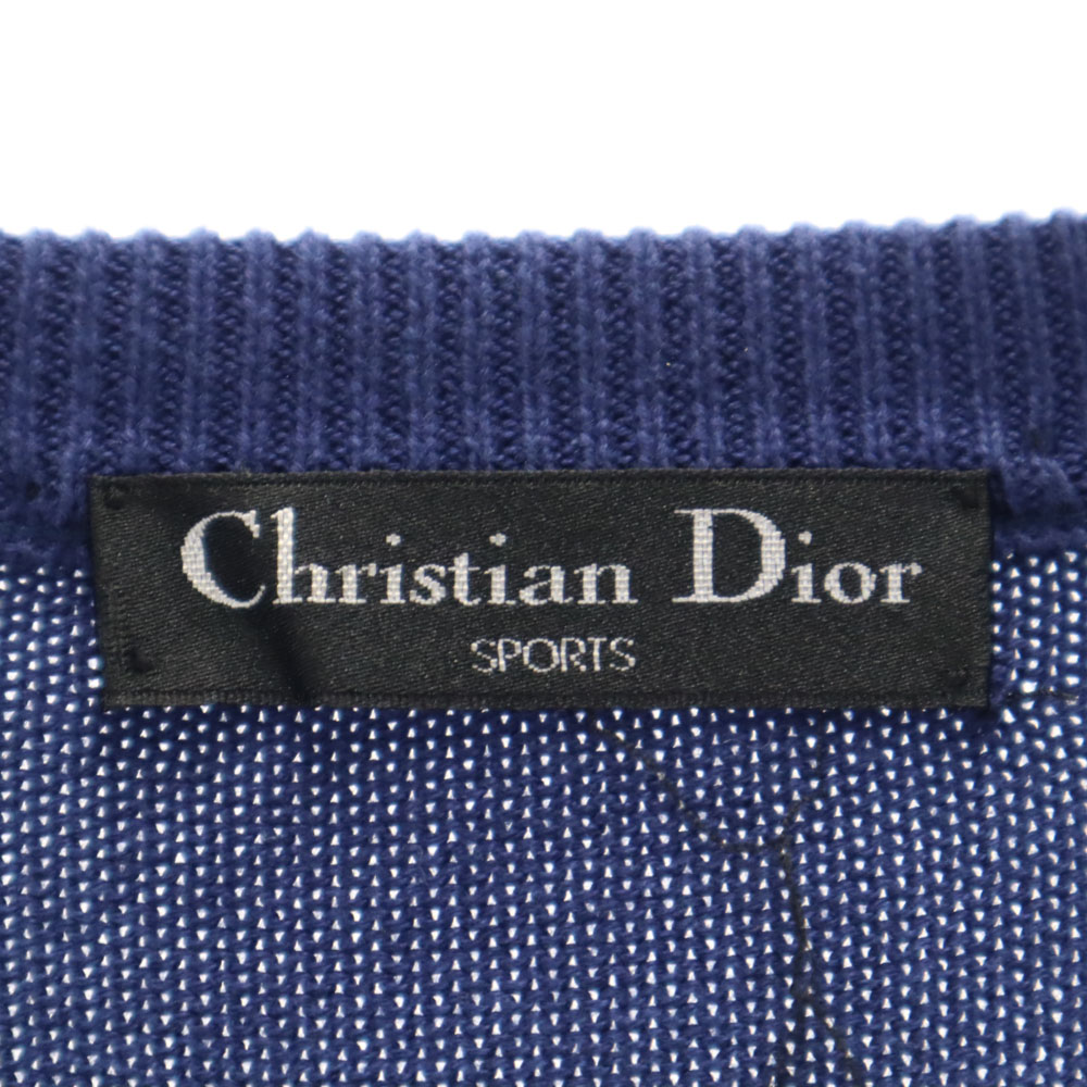 Christian Dior SPORTS 90s Old Long sleeve sweater LL Navy knit