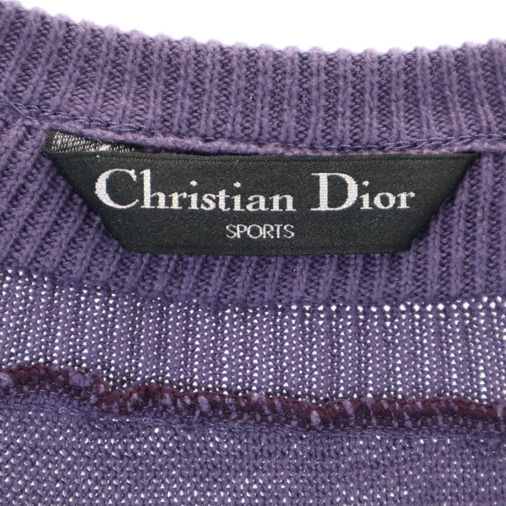 Christian Dior SPORTS 90s Old Cotton Knit Long sleeve V neck