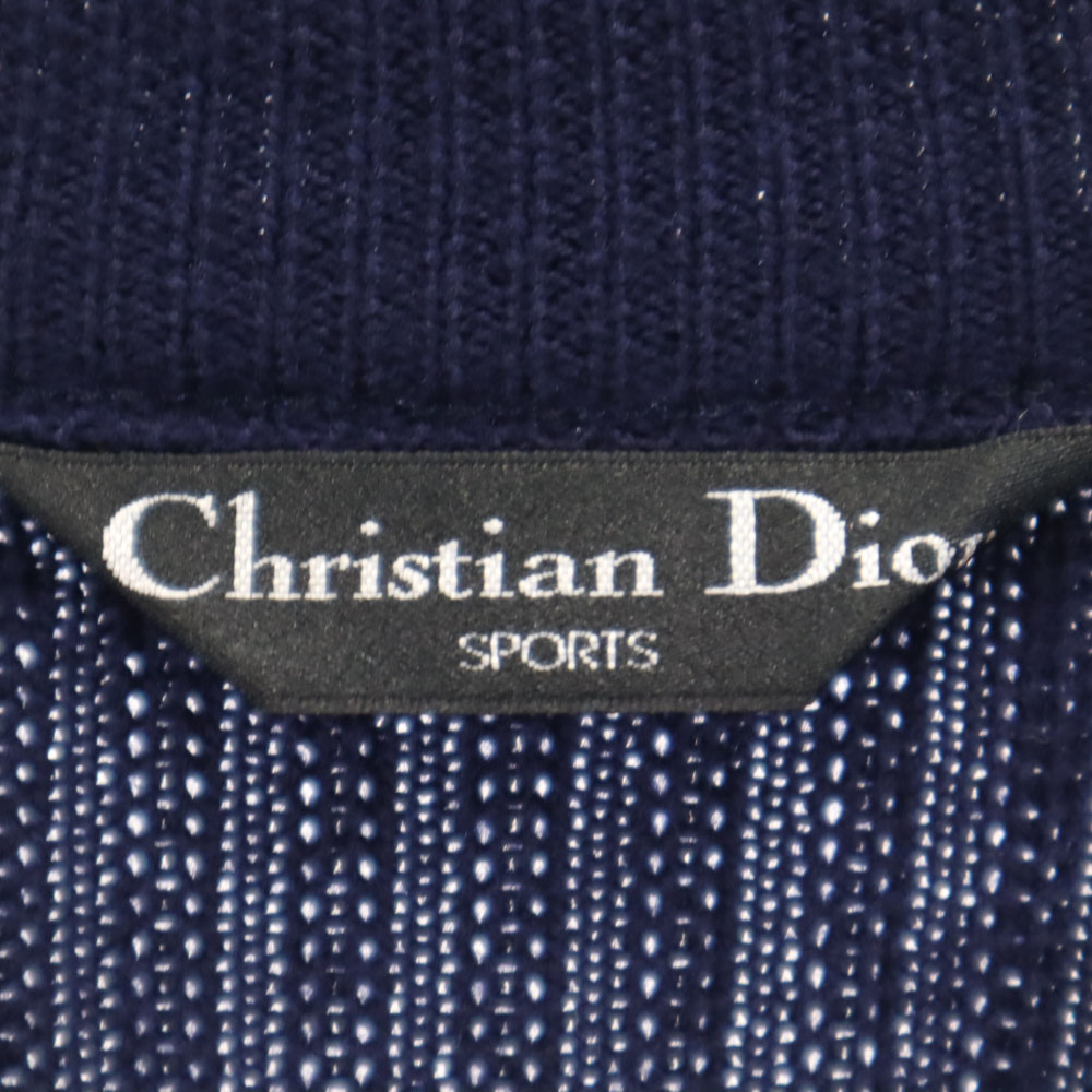 Christian Dior SPORTS 90s Wool Old Long sleeve sweater Navy knit