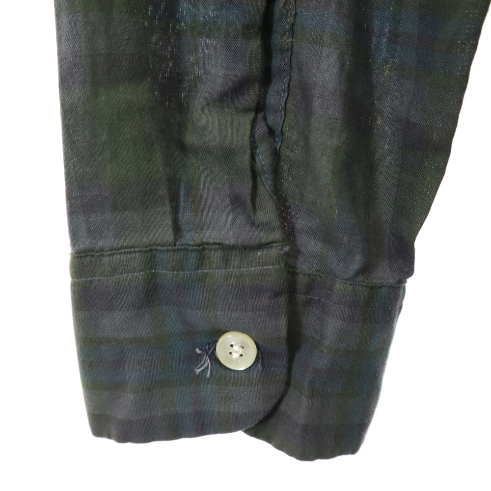 PENNEYS 60s Towncraft Vintage Open Collar Check Pattern Long