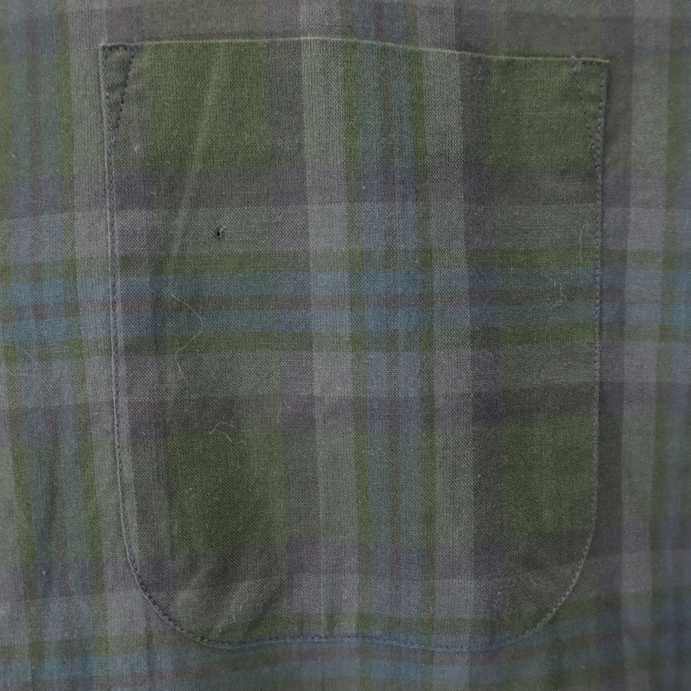 PENNEYS 60s Towncraft Vintage Open Collar Check Pattern Long