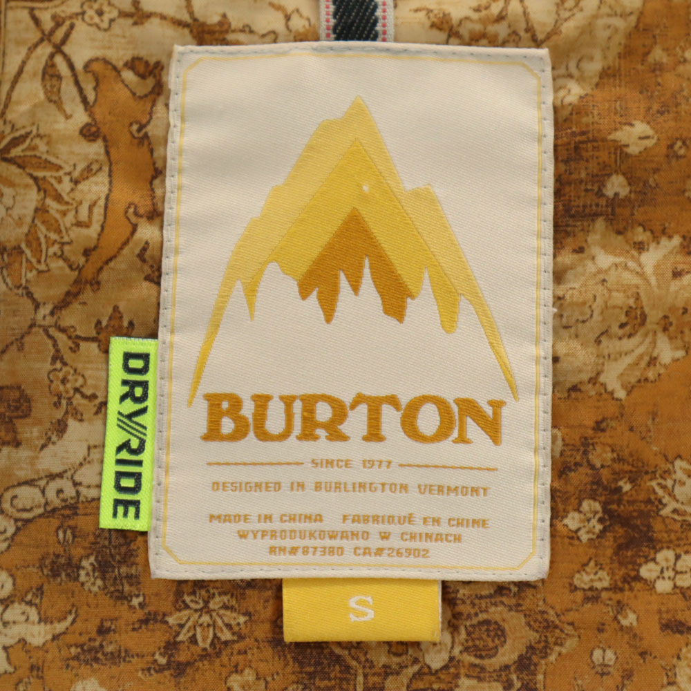 コレクション Thanks BURTON snow board winter Jacket S olive Thermolite padding ski
