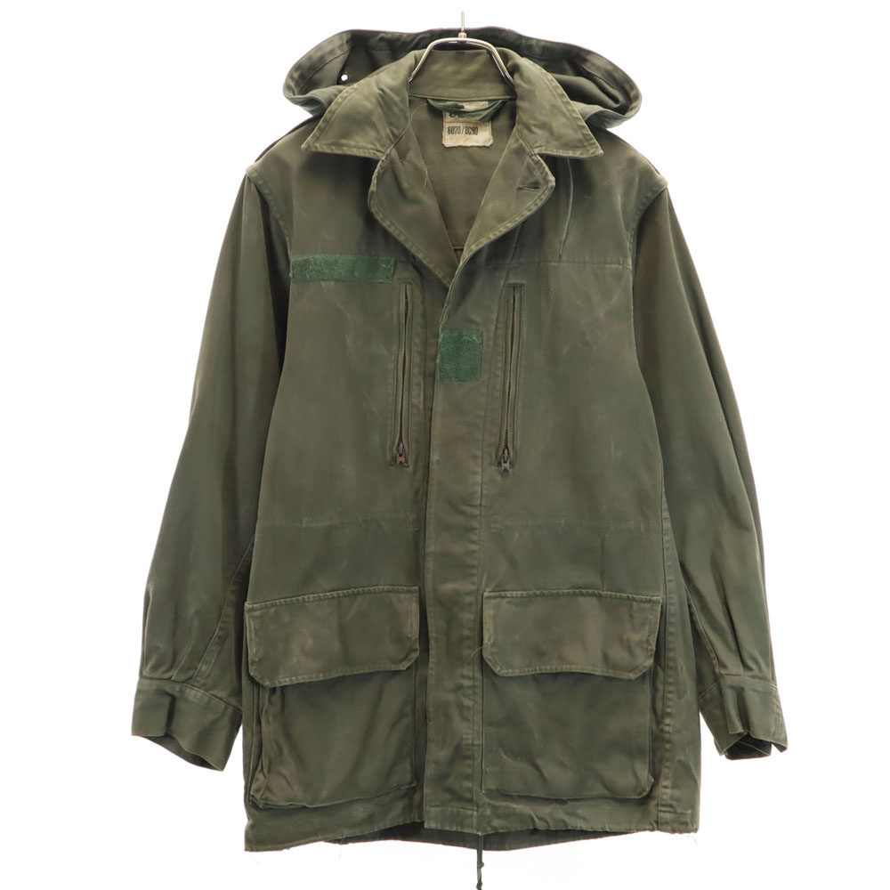 FRENCH ARMY 70s Vintage F2 Hoodie Military jacket 92C olive Men's