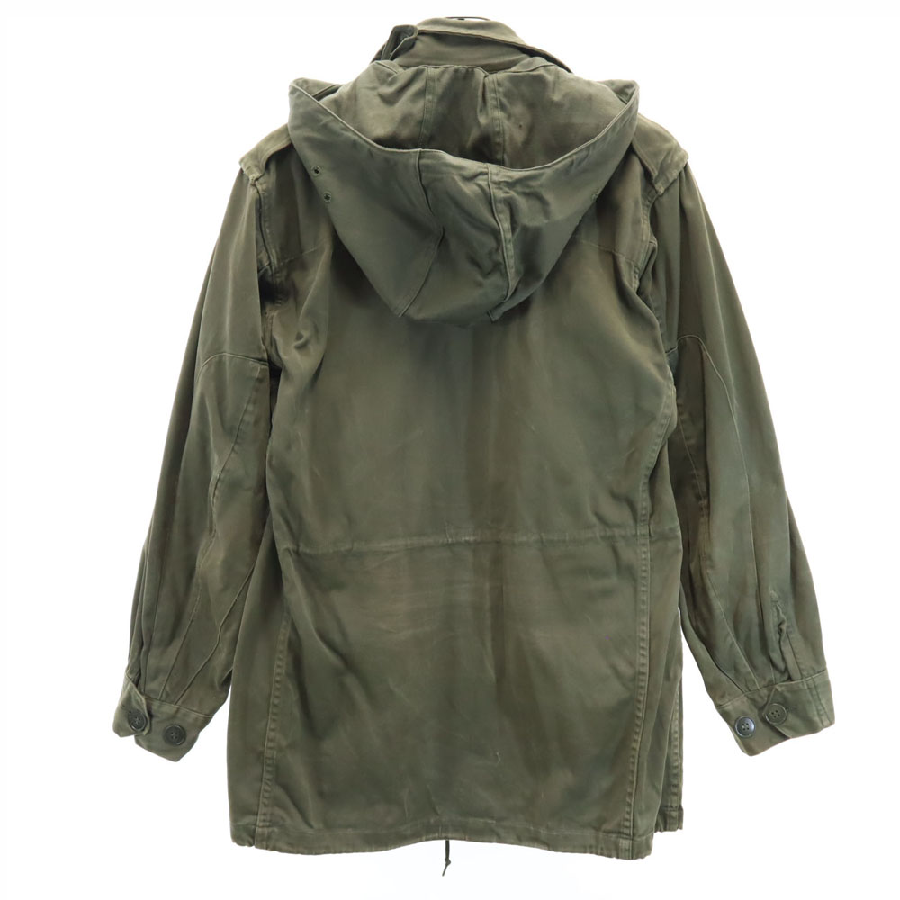 Used FRENCH ARMY 70s Vintage F2 Hoodie Military jacket 92C olive