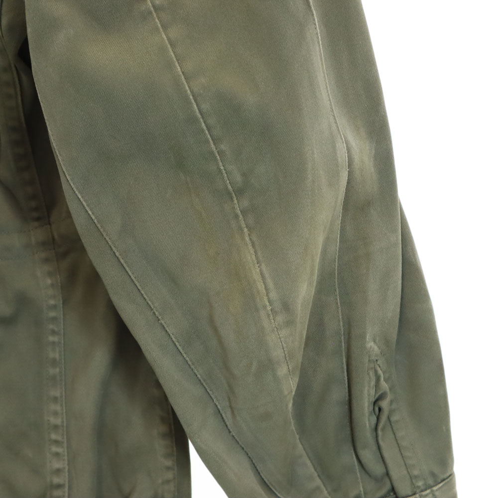 Used FRENCH ARMY 70s Vintage F2 Hoodie Military jacket 92C olive