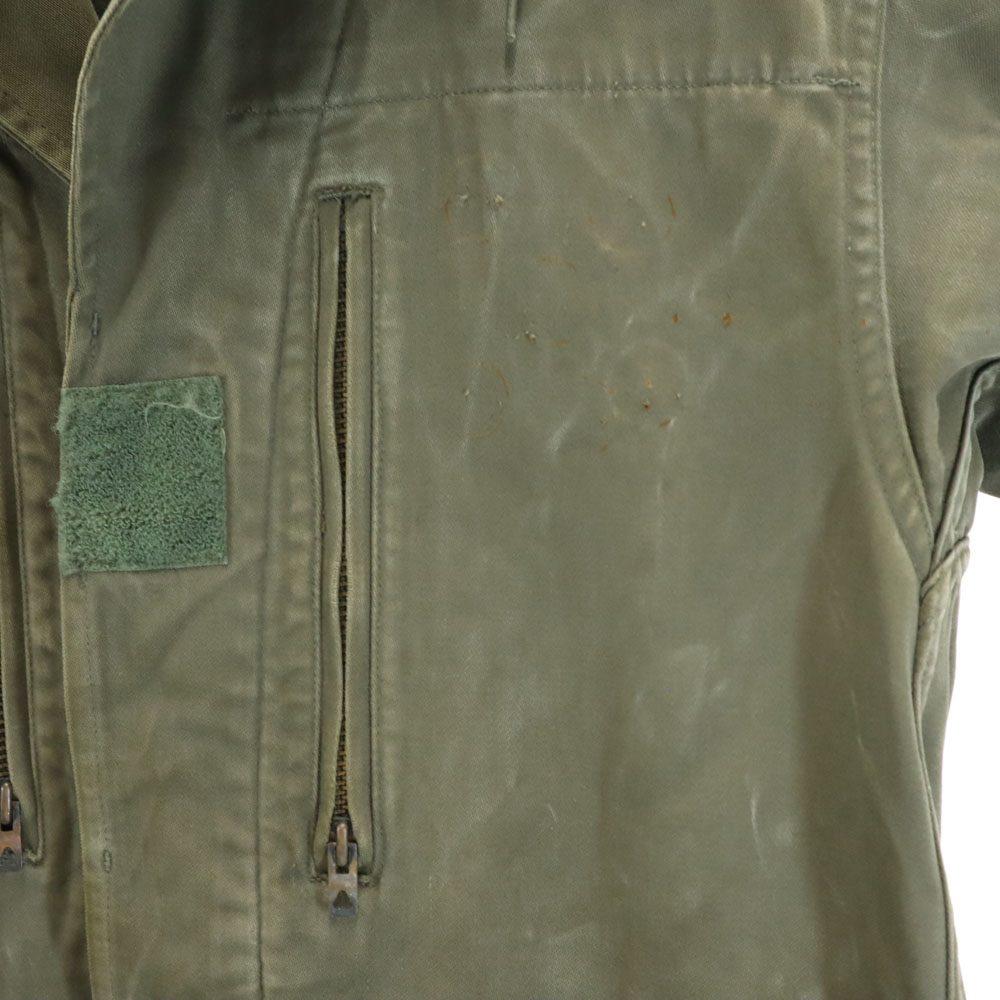 Used FRENCH ARMY 70s Vintage F2 Hoodie Military jacket 92C olive