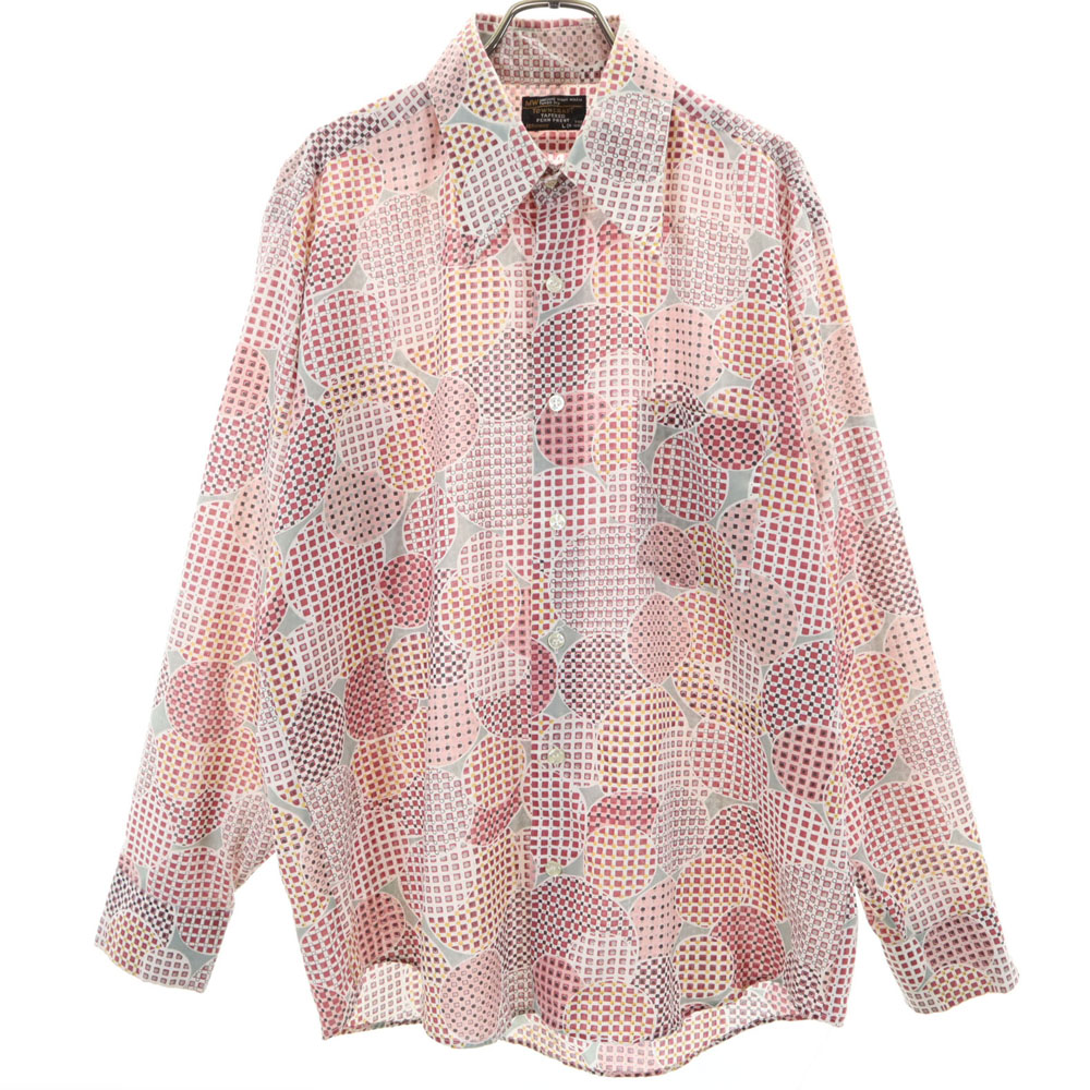 VINTAGE TOWNCRAFT 70s OPEN COLLAR SHIRT towncraft pennys 60-70s