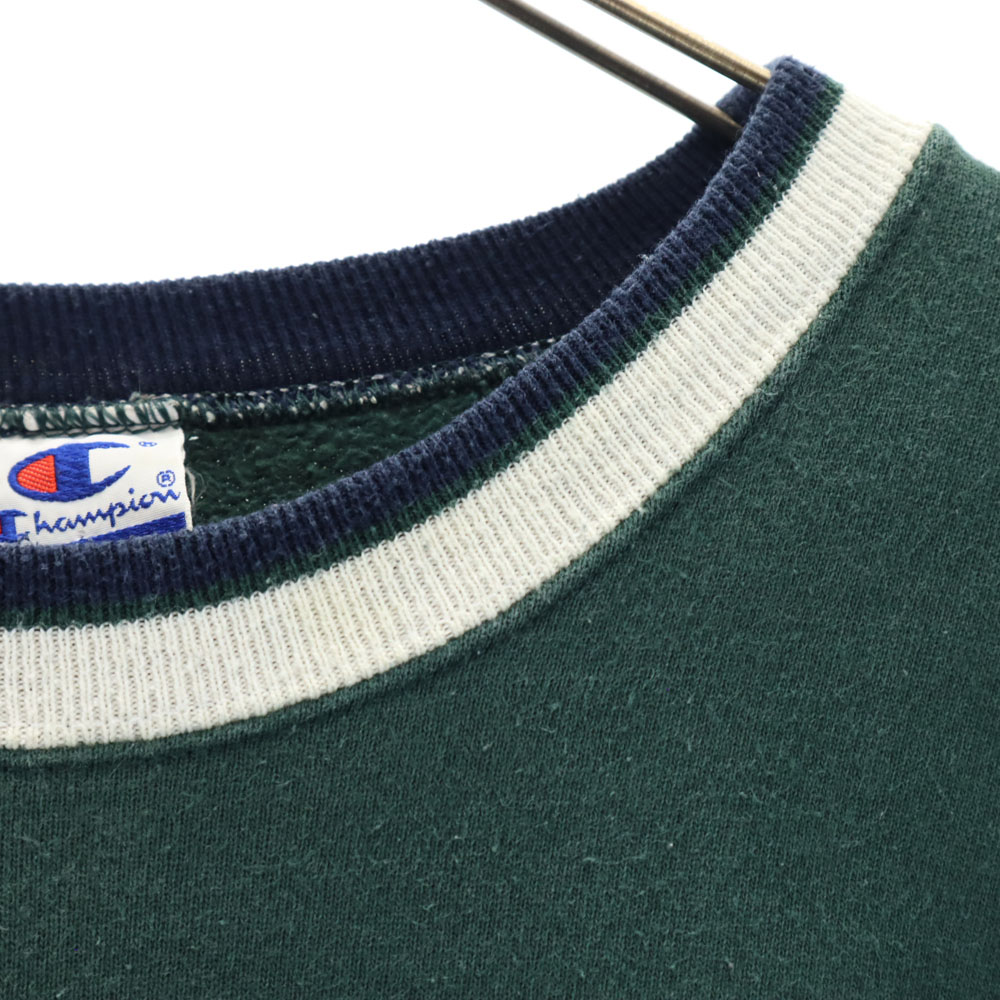 Champion 90s Old Long sleeve sweat trainer XL green Back