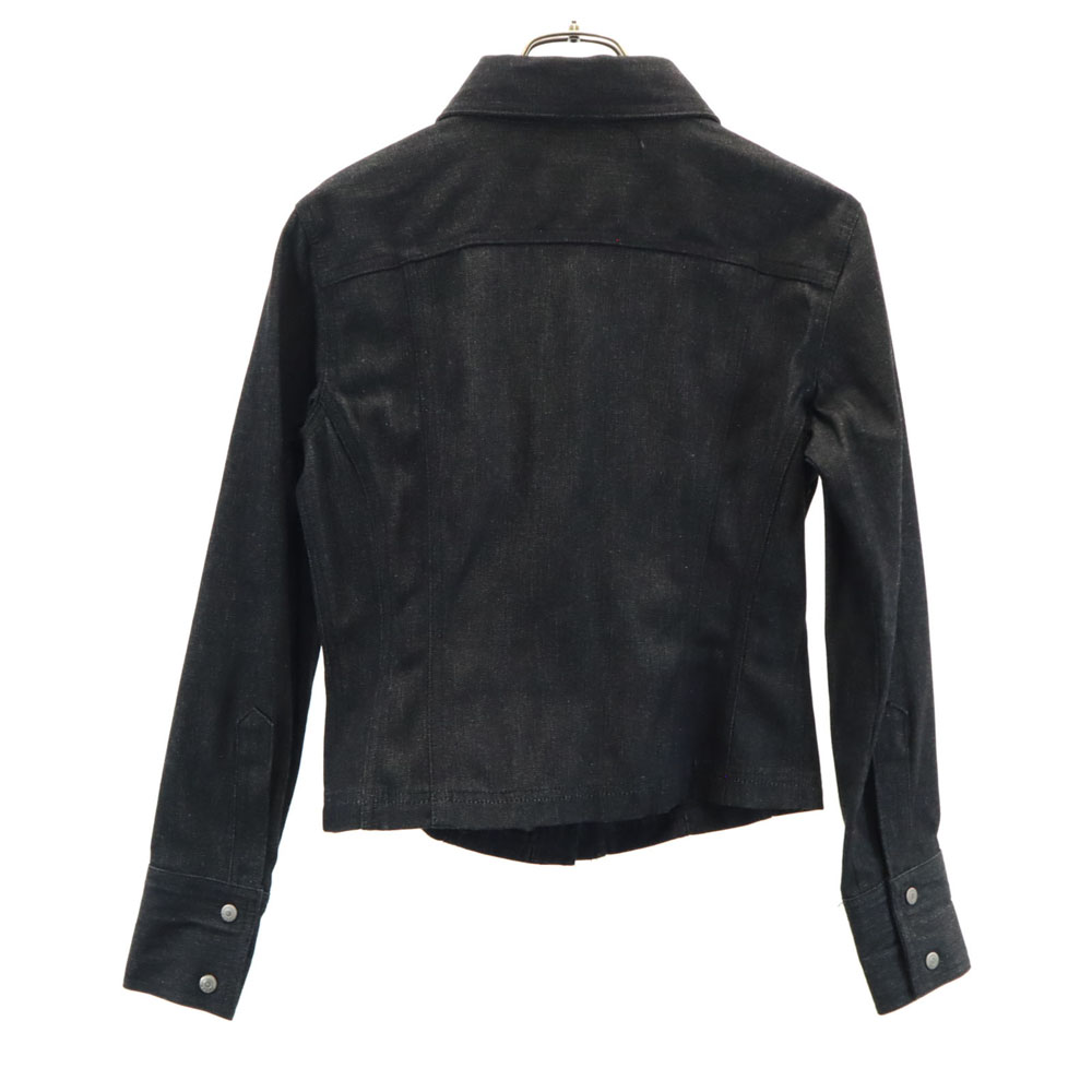 Gucci ロゴ入りボタン　イタリア製✨️ブラックデニムジャケット　ストレッチ GUCCI made in Italy Denim Jacket 38 black Women | eBay