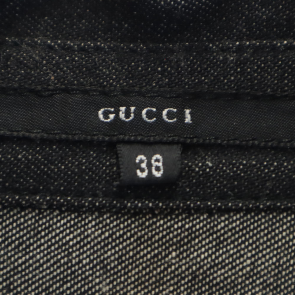 GUCCI made in Italy Denim Jacket 38 black Women | eBay