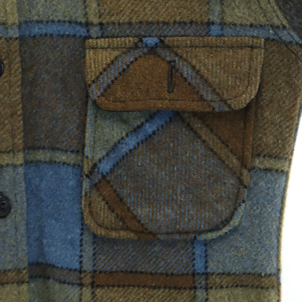 Used TOWNCRAFT 60s Vintage triangle tag Check Pattern Long sleeve