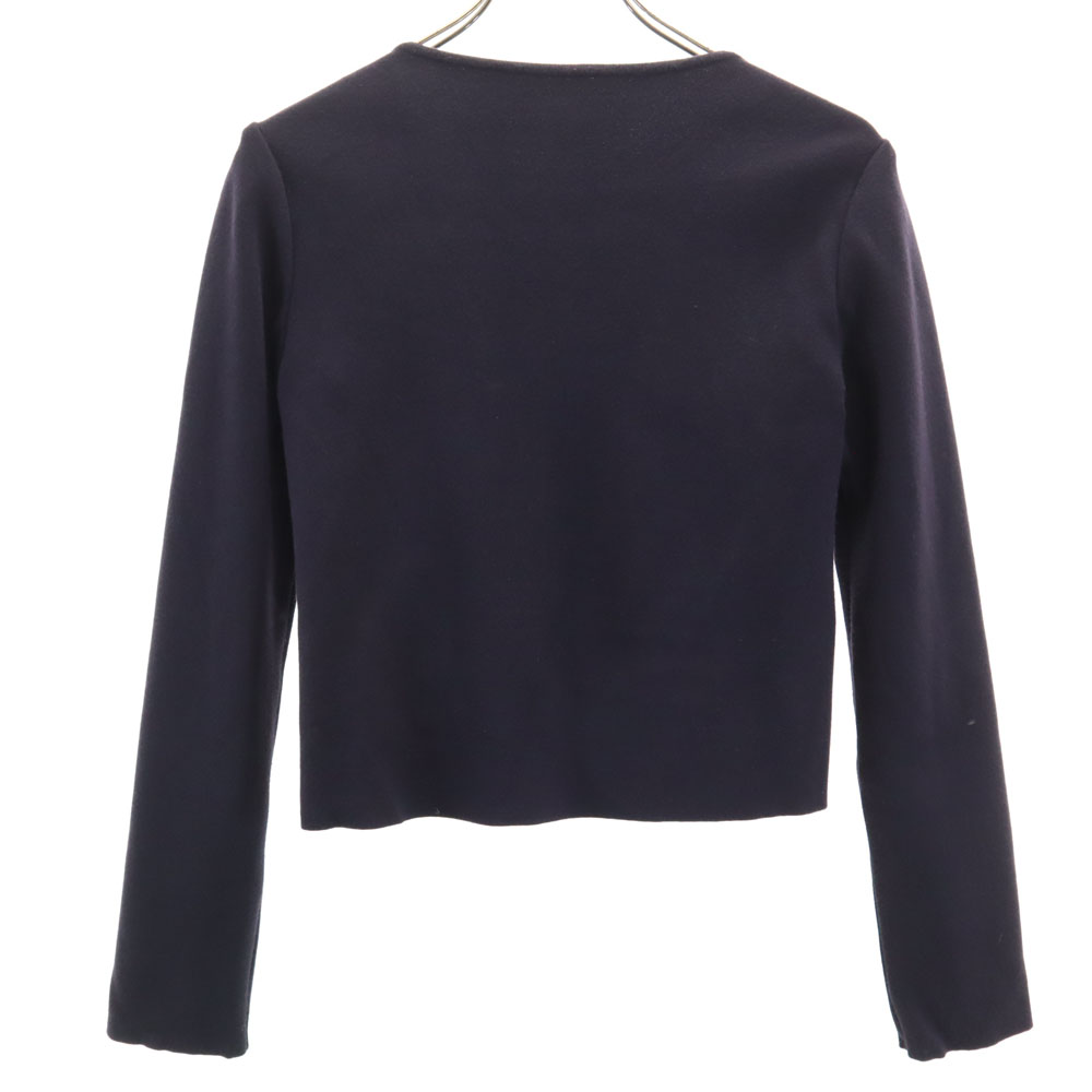 人気★FOXEY LONG HOODIE CARDIGAN ブルー サイズ38 FOXEY made in Japan Long sleeve Zip up cardigan 38 dark blue