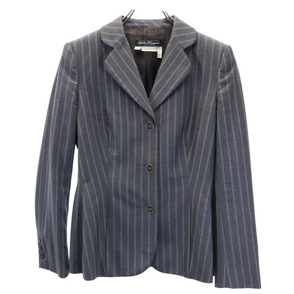 Salvatore Ferragamo Made in Italy wool stripe suit Setup I 42 gray 