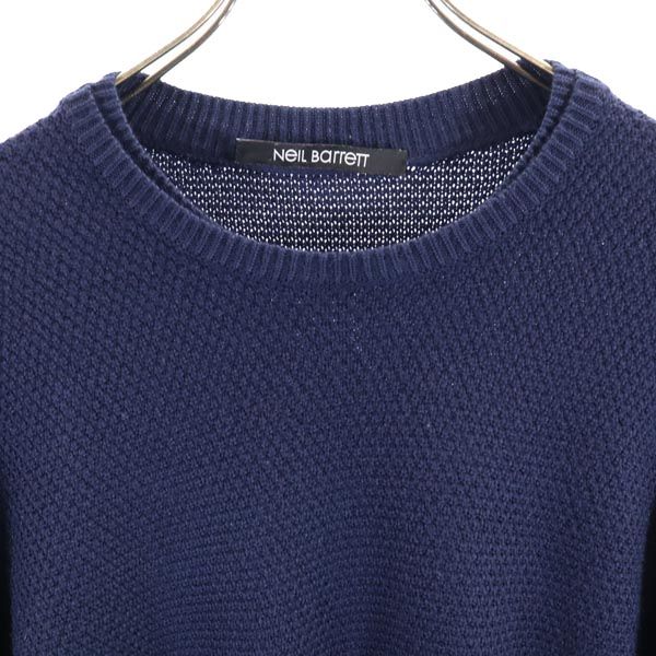 NEIL BARRETT Long sleeve Crew neck sweater M Navy knit Men's | eBay