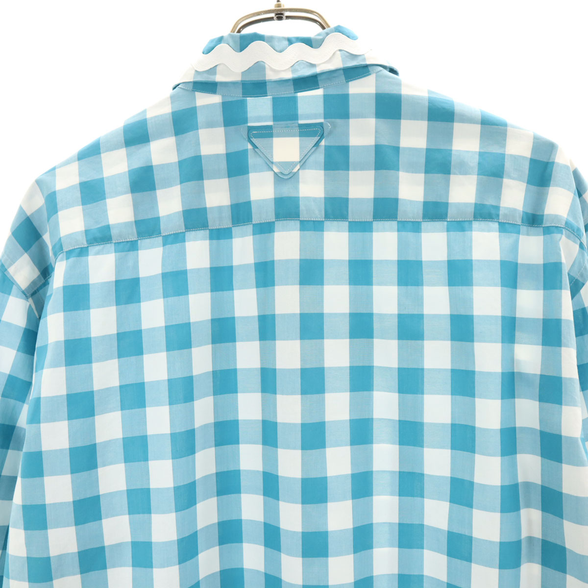 PRADA made in Italy Gingham Check Pattern Long sleeve Cotton shirt