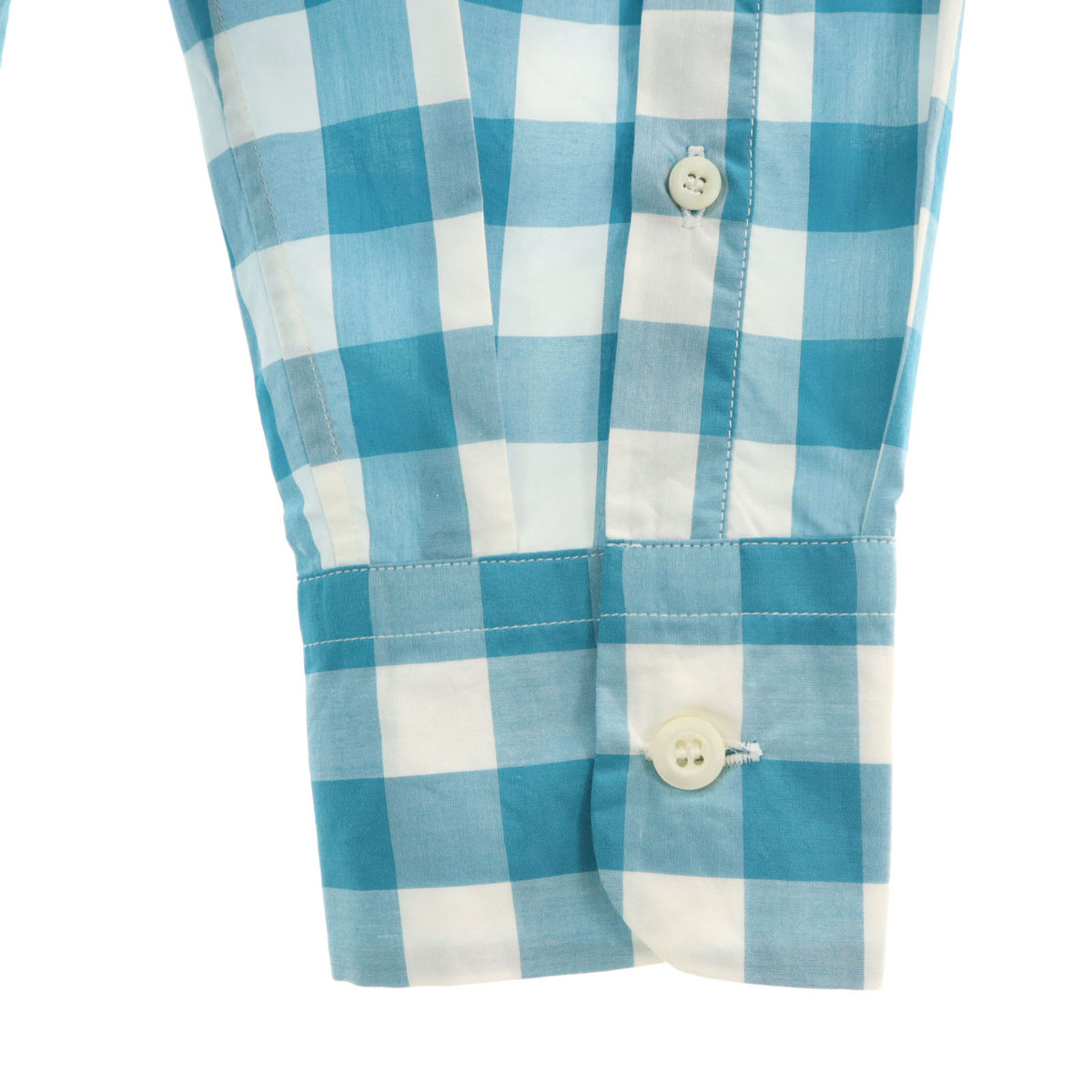 PRADA made in Italy Gingham Check Pattern Long sleeve Cotton shirt